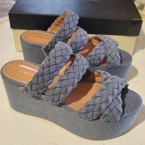 Twinset Platform Sandals Blue Size 8